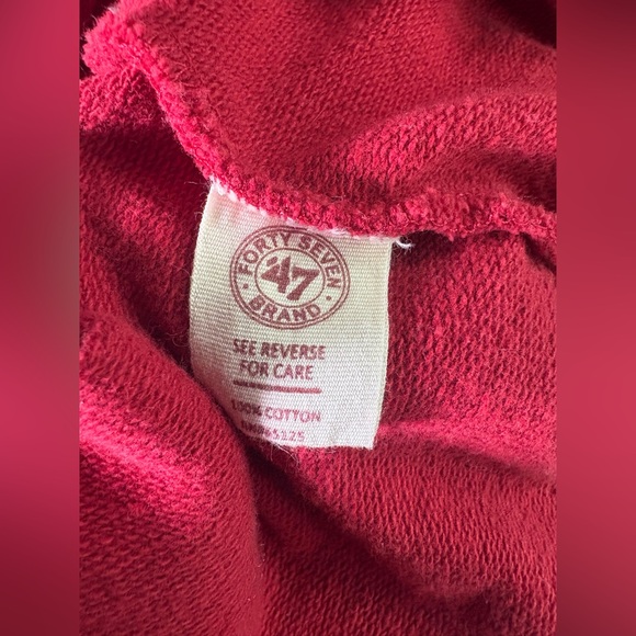 47 Brand Mens L 49ers Football Pullover Sweatshirt Patch Crew Neck Adult Winter - Picture 11 of 15